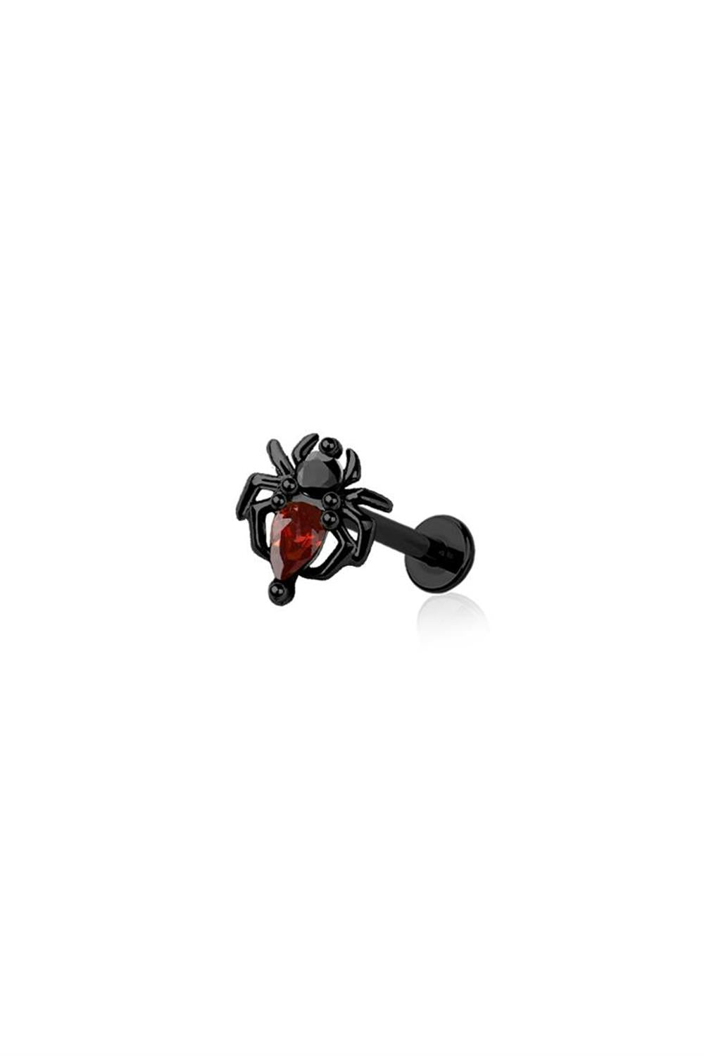 18G SPIDER PUSH IN (THREADLESS) SURGICAL STEEL (8mm) LABRET
